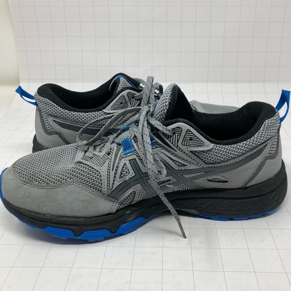 ASICS Gel Venture men’s size 8 trail running shoe grey & blue - Picture 5 of 13